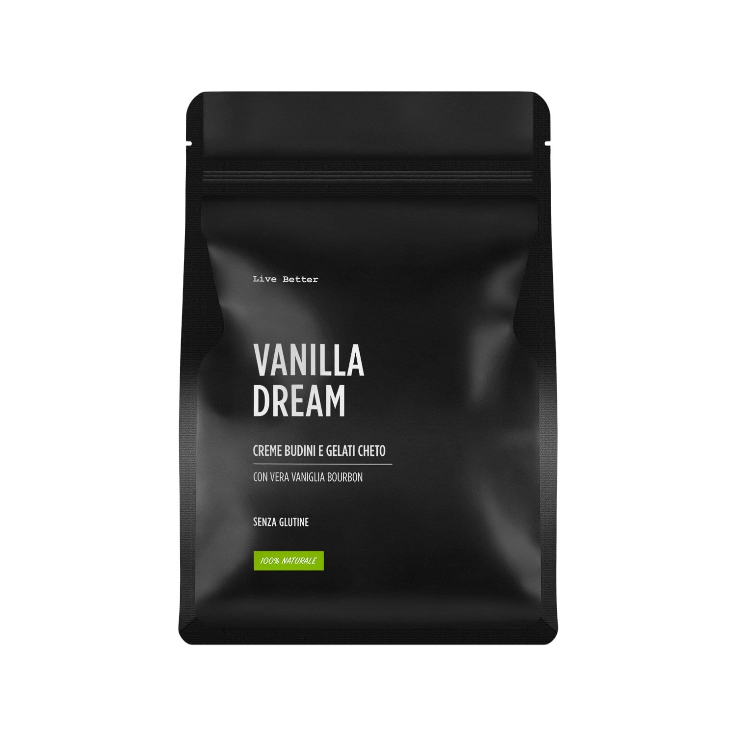 Busta preparato per creme budini gelati alla vaniglia low-carb e chetogenici Live Better